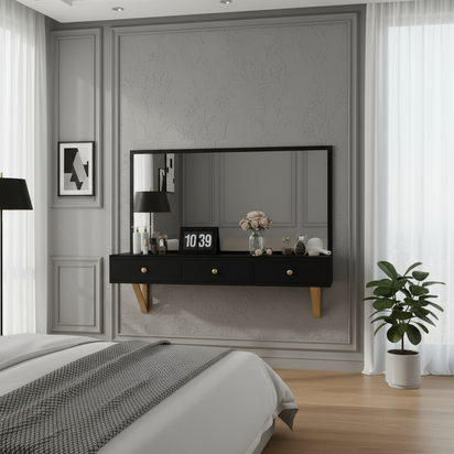 Floating dressing table direct frontal view