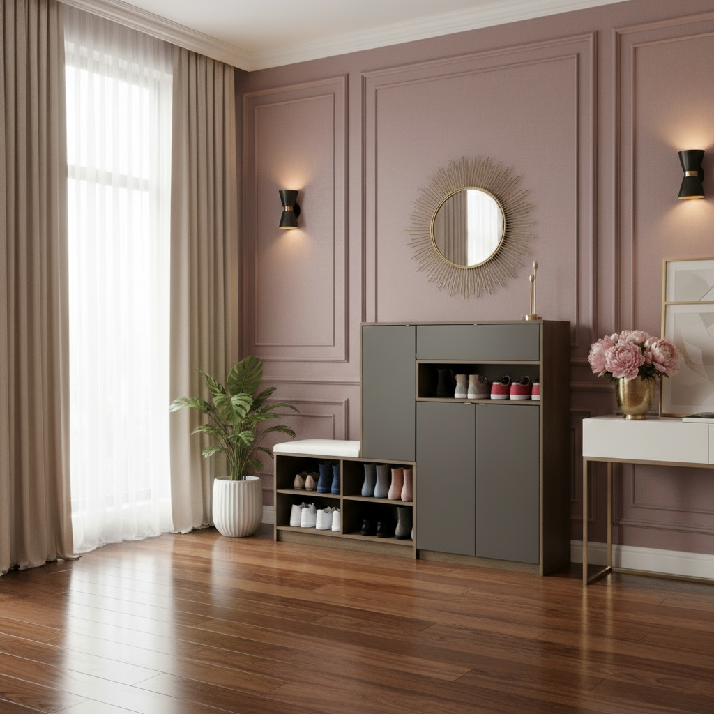 Front view with correct shoe count