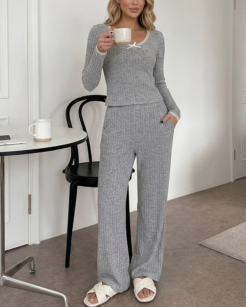 Cozy Girl 2 Piece Sleepwear Set With Pockets