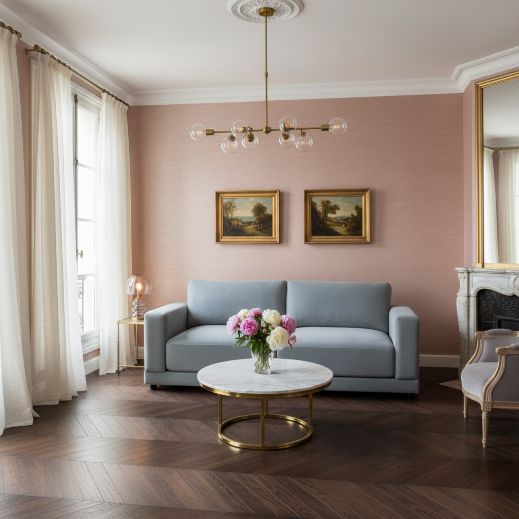 Gray-Blue Sofa Centered