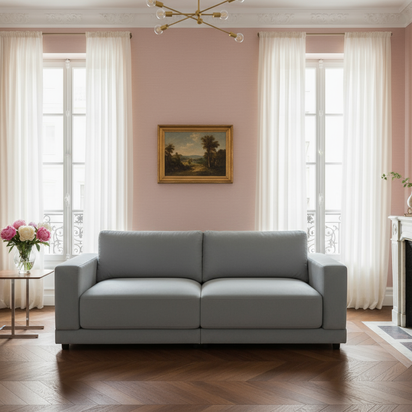 Gray-Blue Sofa Front View