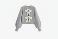 Gray bow sweater