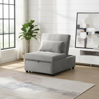 Gray ottoman - corner setup
