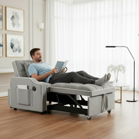 Gray recliner with adult male - lifestyle shot
