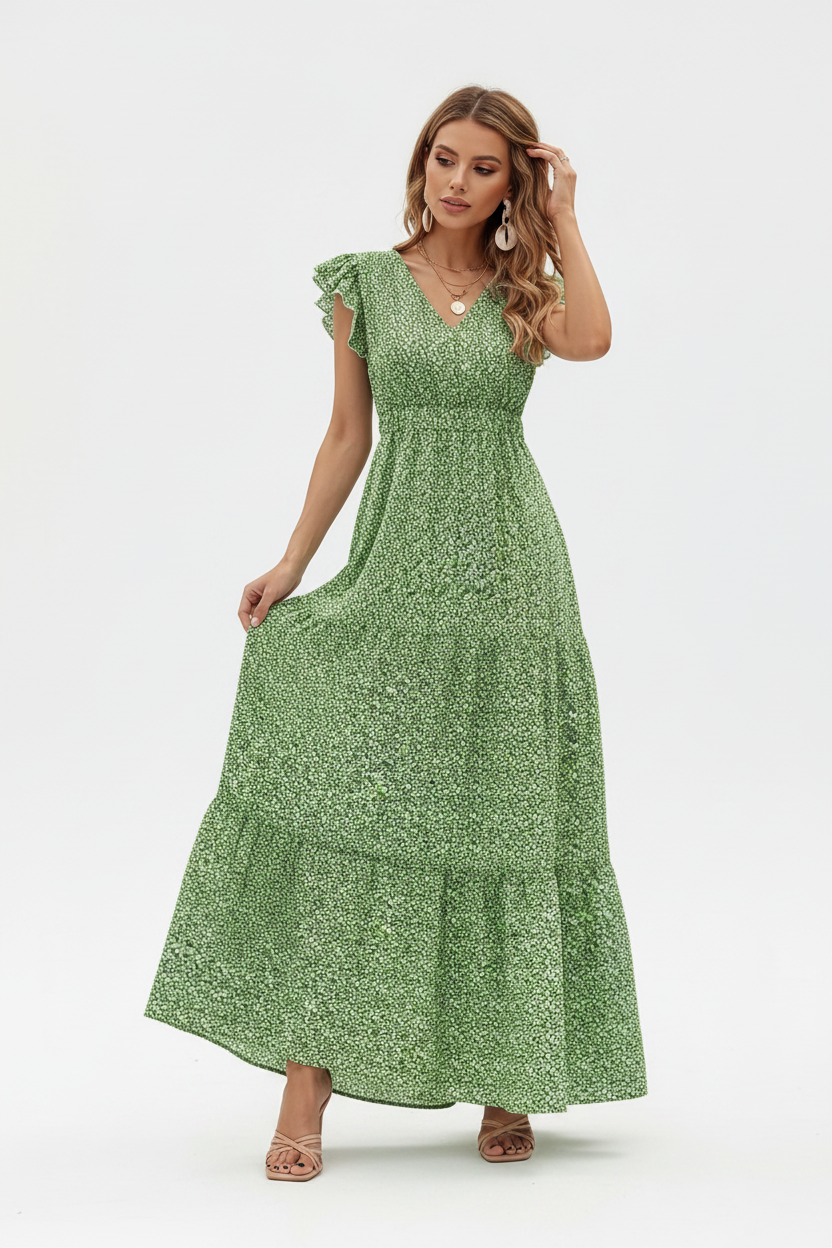 Green Floral — Front