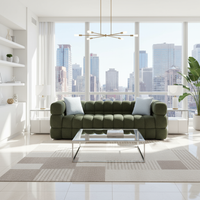 Green Sofa Spacious Central