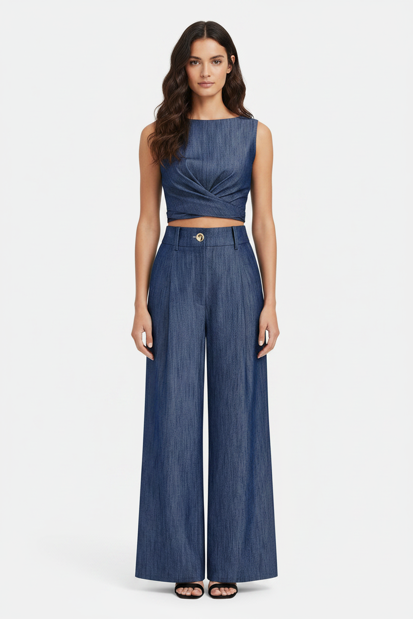 Hero – Navy Denim Co-ord Set