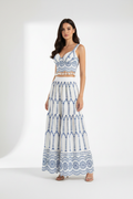 Hero – White Blue Eyelet Co-ord