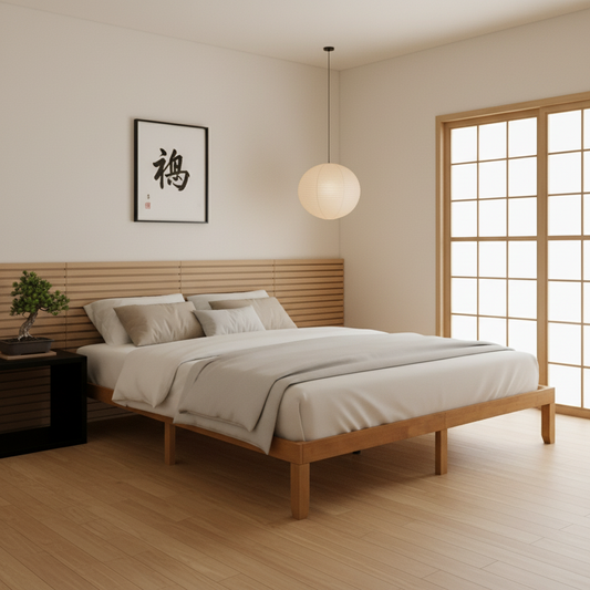 Japanese Zen - Left Side with Bedding