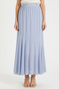 Light Blue Chiffon Maxi - With Shoes