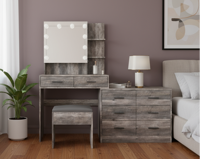 Mauve setting - centered front view