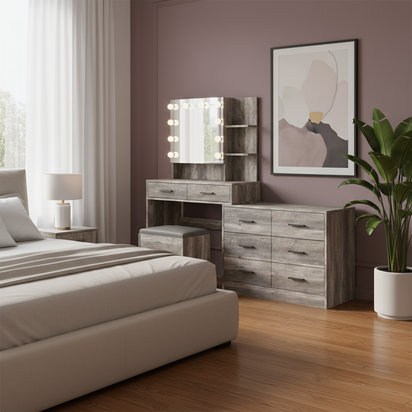 Mauve setting - room layout perspective