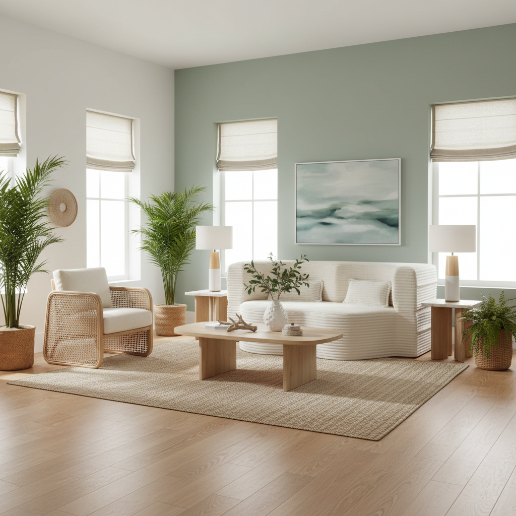 Modern Coastal - Wide Room View