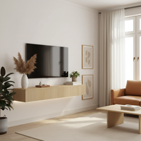 Natural Wood TV Stand - Layout 1