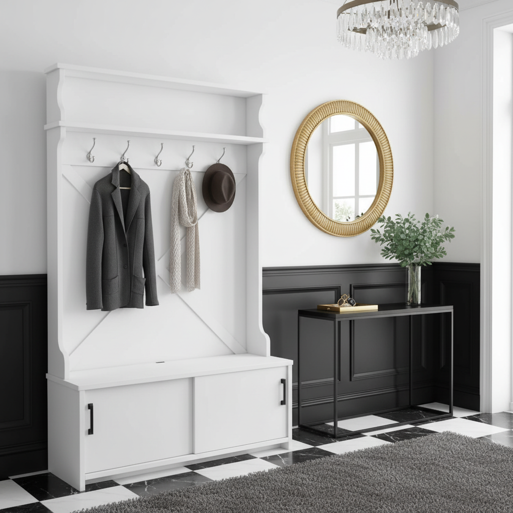 Off-Center Hall Tree