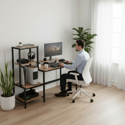Scandinavian Desk - Man Working