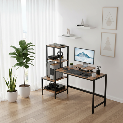 Scandinavian Desk - Mountain Wallpaper