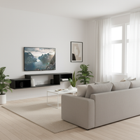 Scandinavian TV Stand - Left Angle