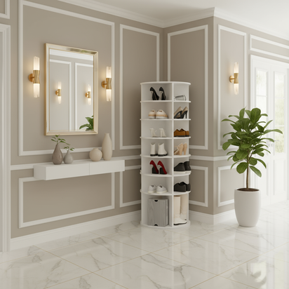 Shoe Cabinet Cornered - Layout 4