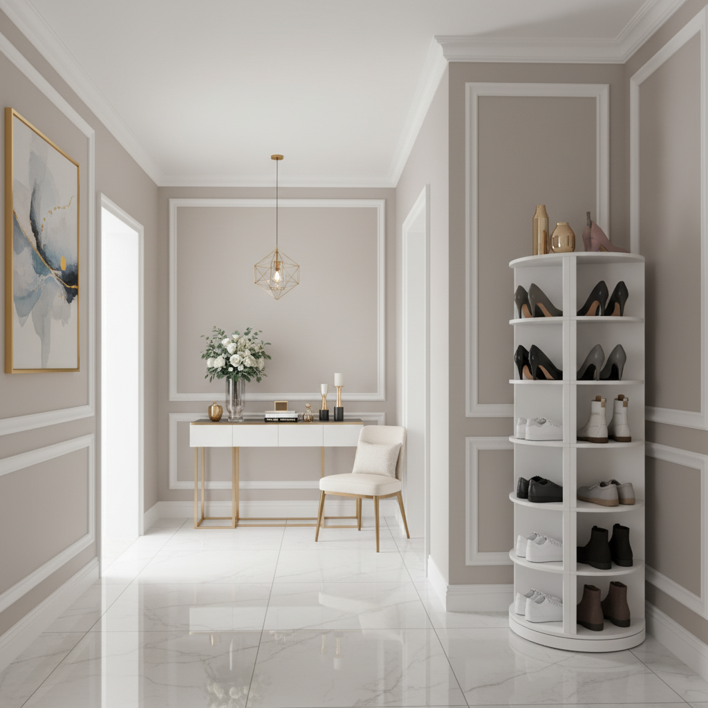 Shoe Cabinet Cornered - Layout 5