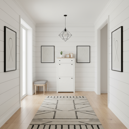 Shoe Cabinet in Wide Hallway