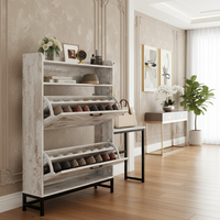 Shoe Cabinet Open with Shoes