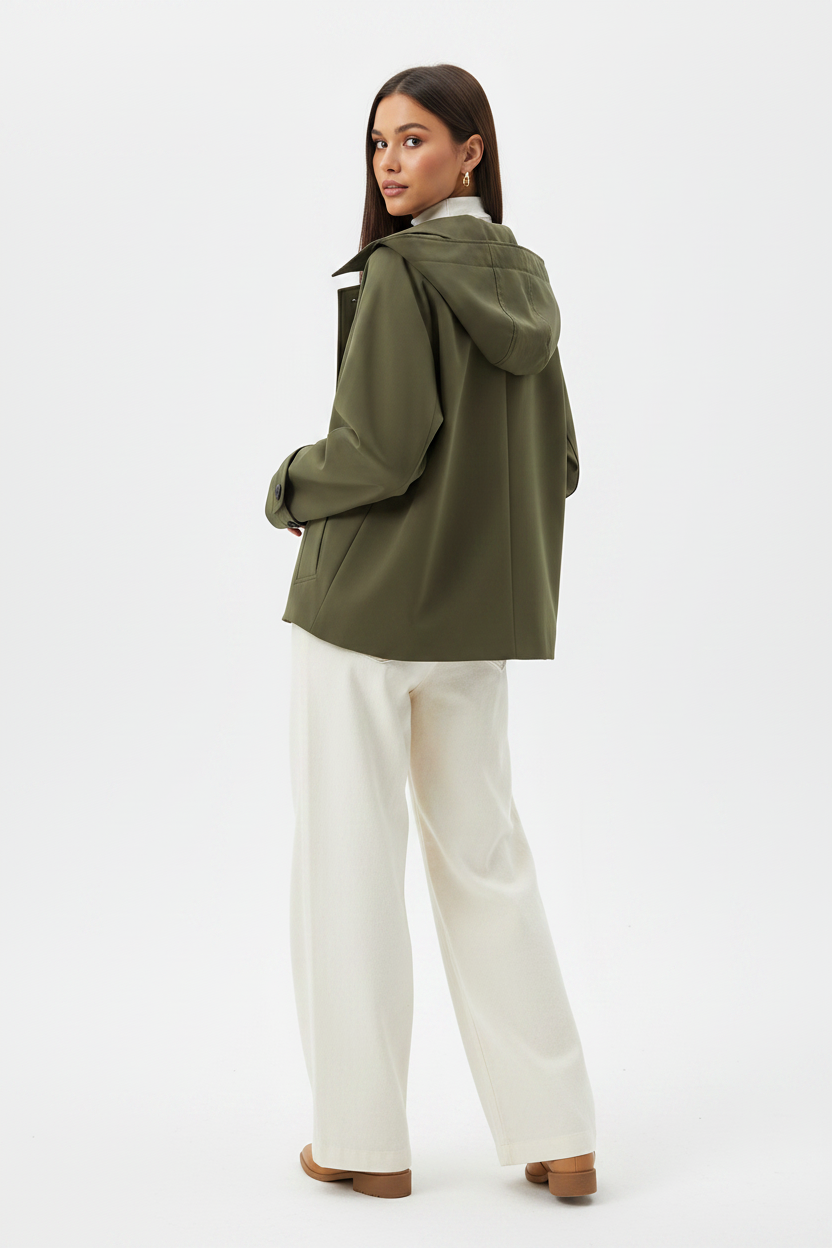 Shot 4 — Back, hood up