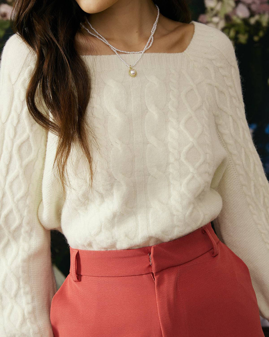 Belle Chic Cable Knit Sweater