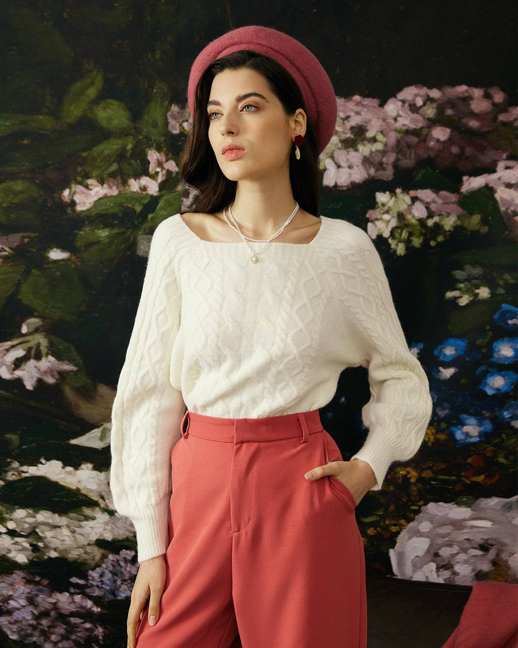 Belle Chic Cable Knit Sweater