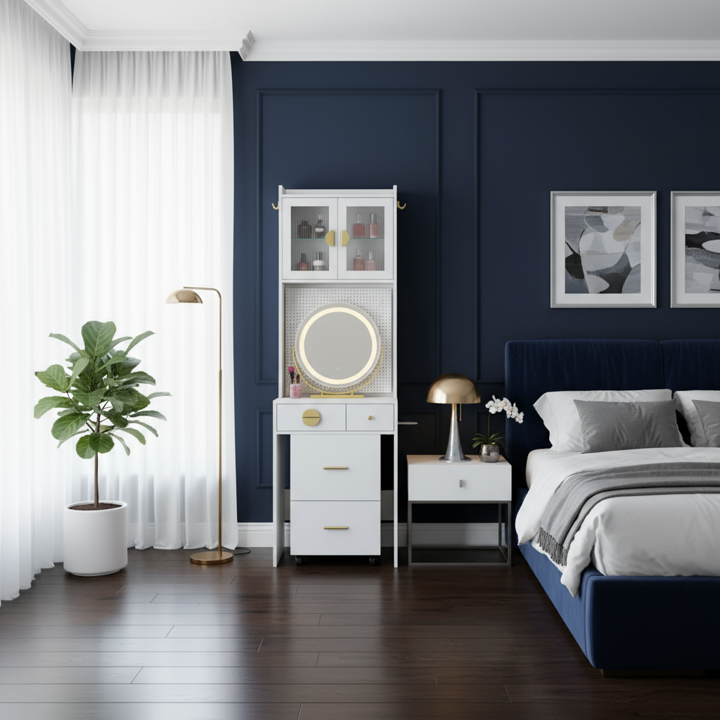 Tall narrow dresser set - lifestyle view