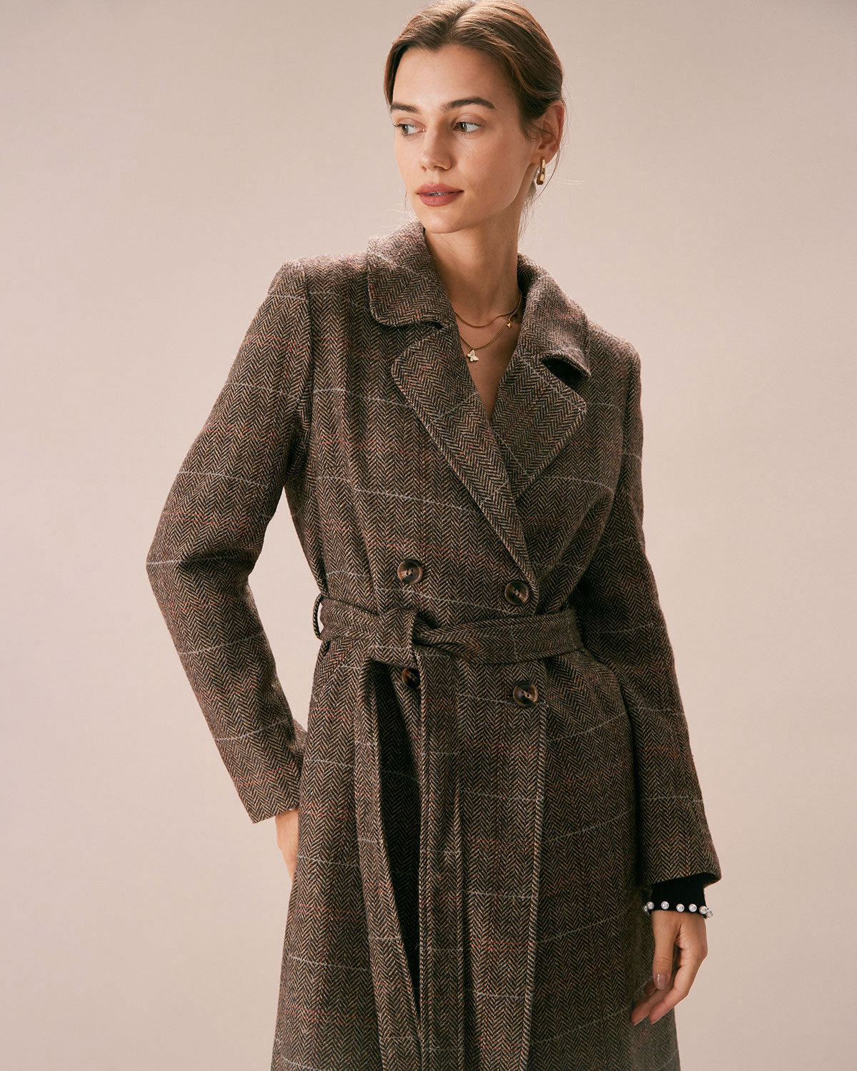 Swiss Refined Belted Double Breasted Coat