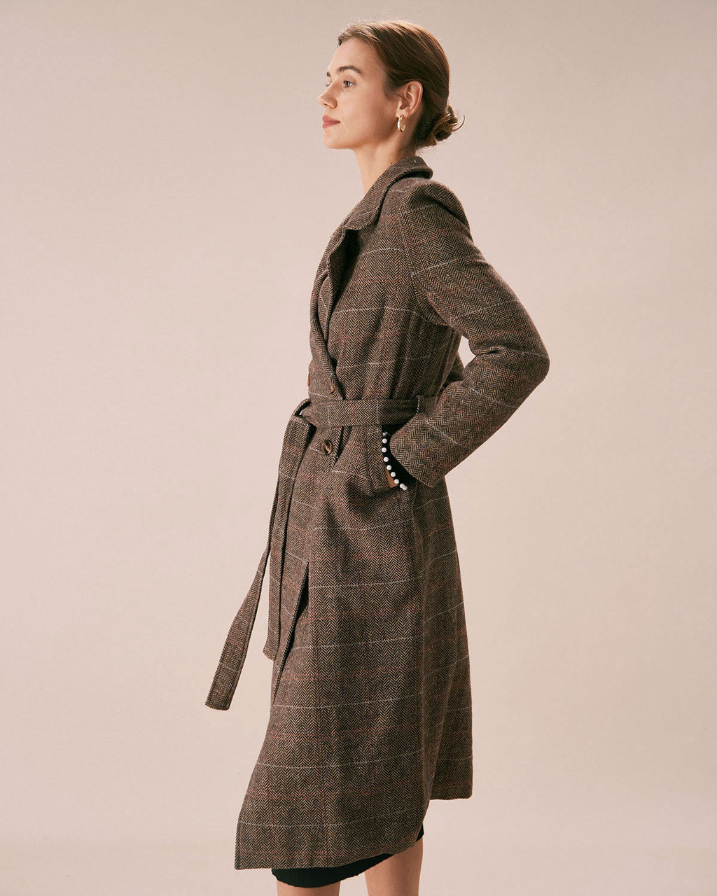 Swiss Refined Belted Double Breasted Coat
