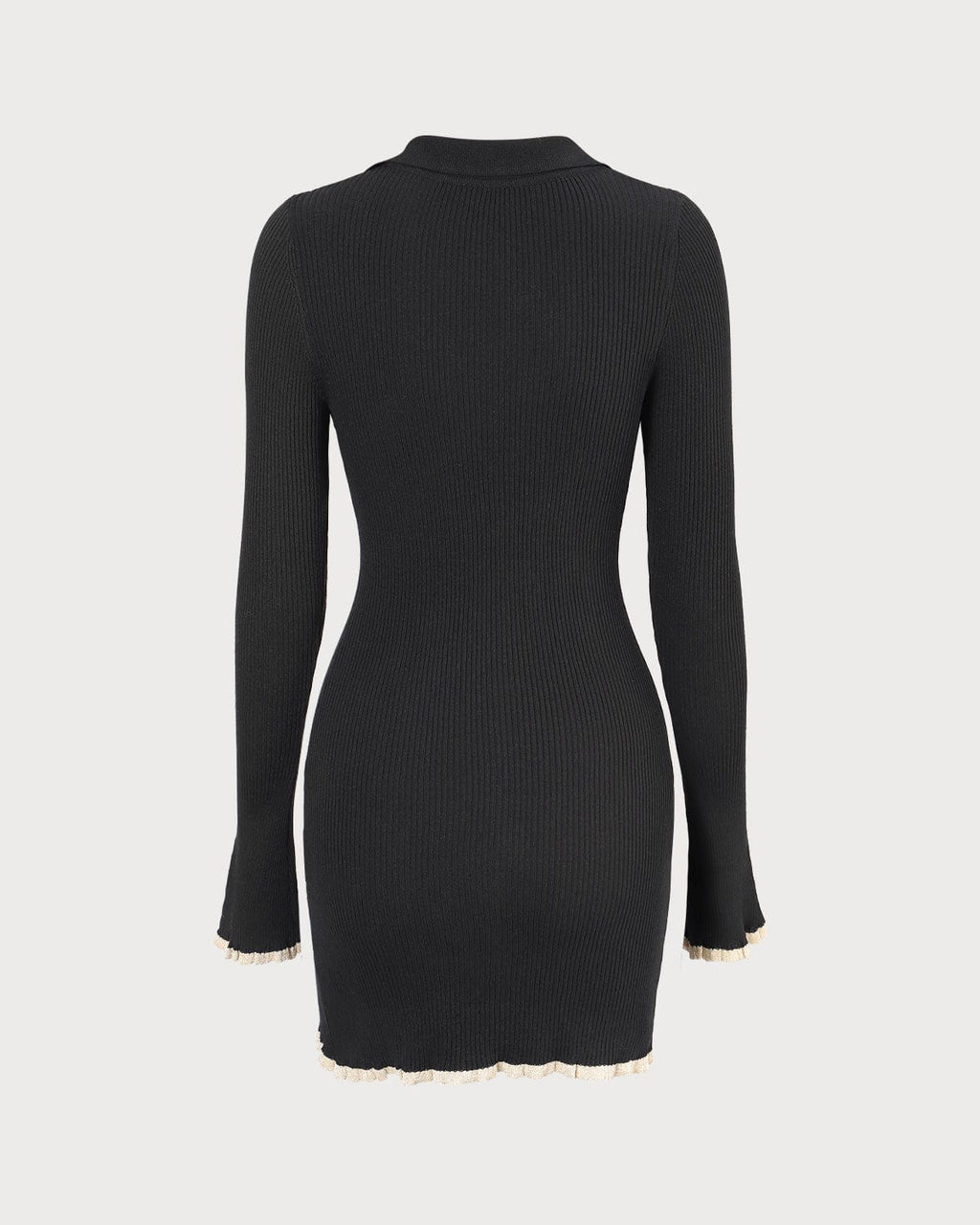 Raven V-Neck Contrast Trim Mini Dress
