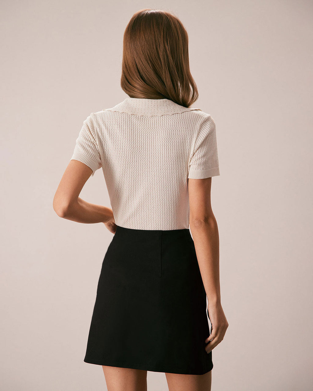 Beverly Style V Neck Button Knit Tee