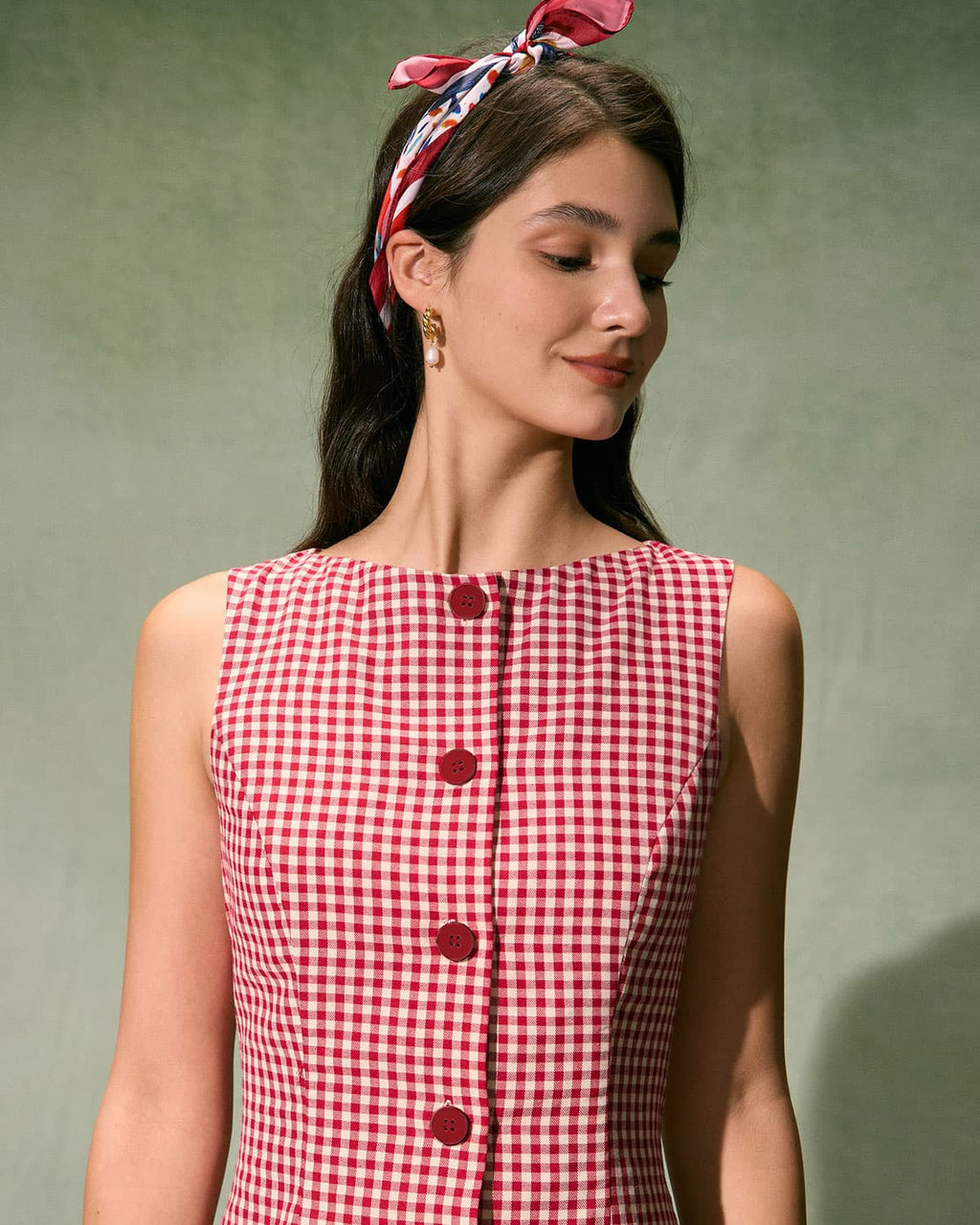 The Scarlett Boat Neck Plaid Mini Dress