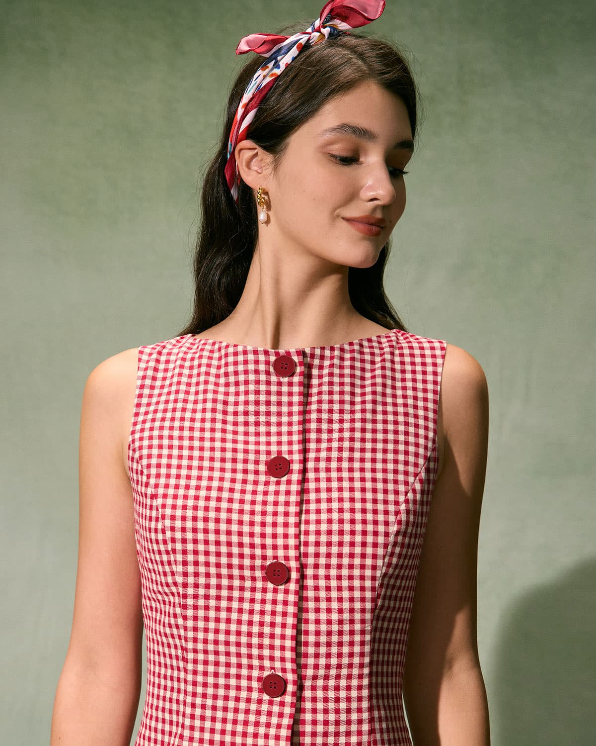 The Scarlett Boat Neck Plaid Mini Dress