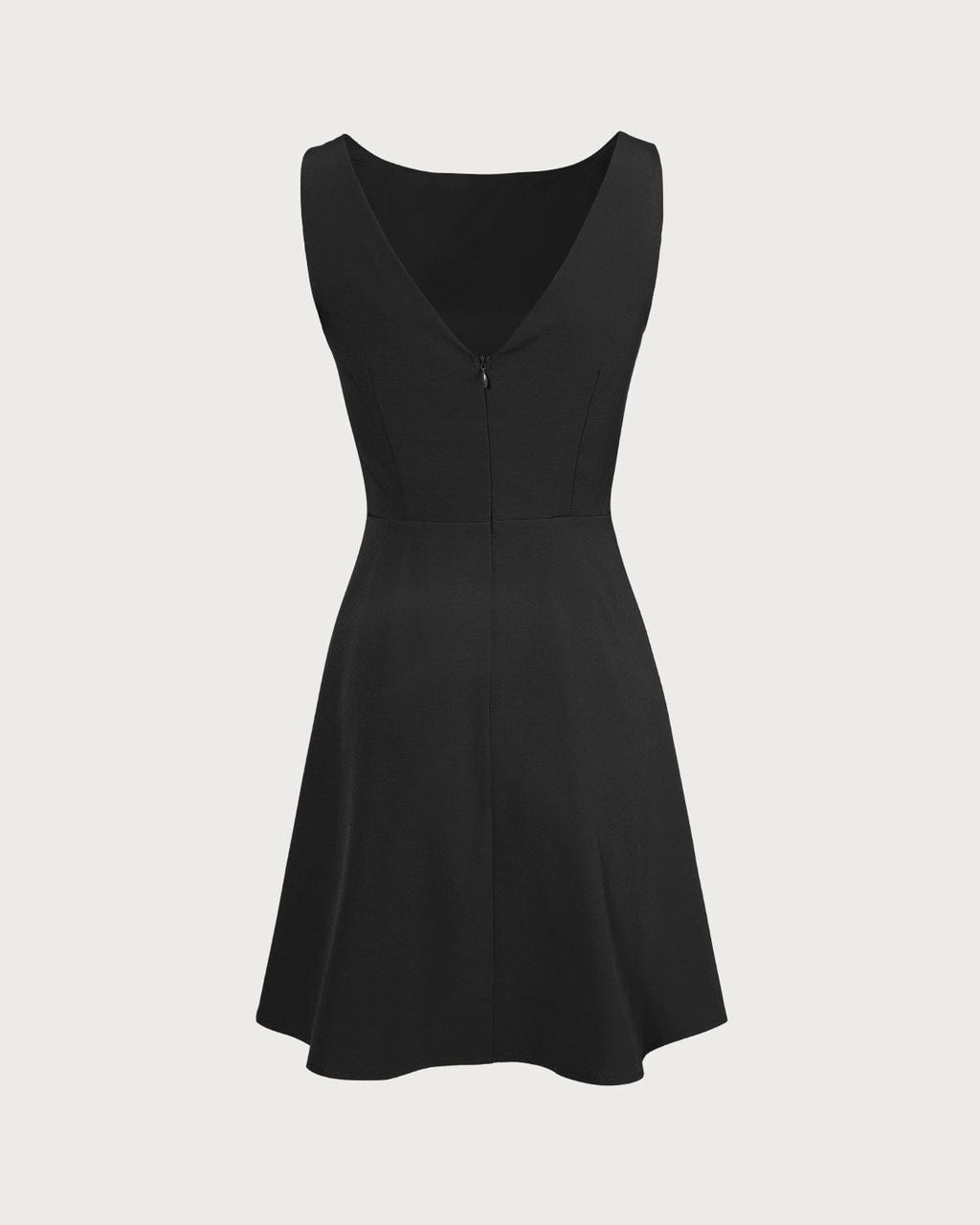 Noir Boat Neck High Waisted Mini Dress