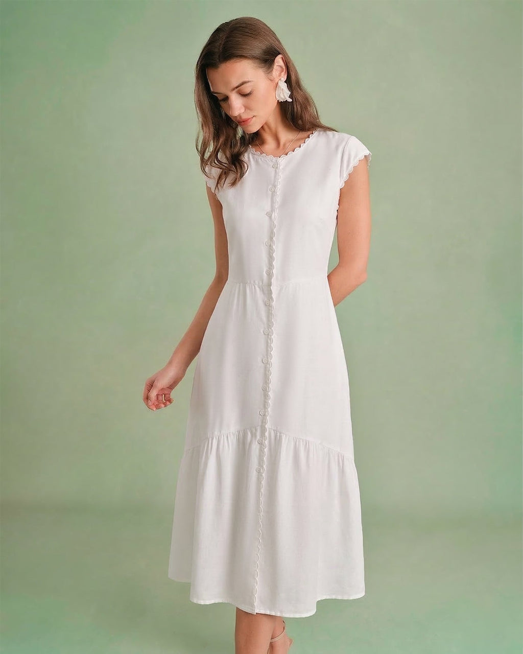 Her World Lapel Midi Dress