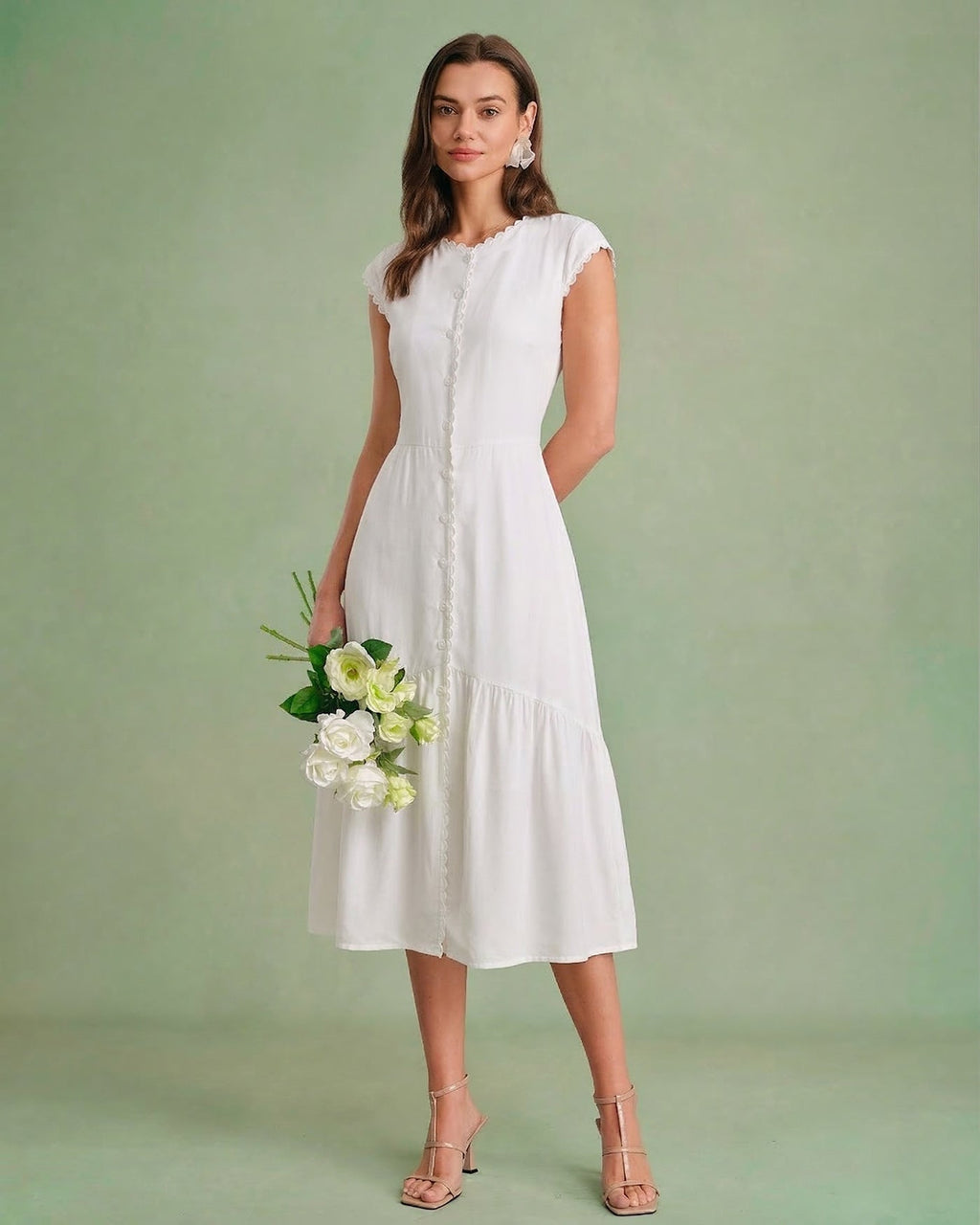Her World Lapel Midi Dress