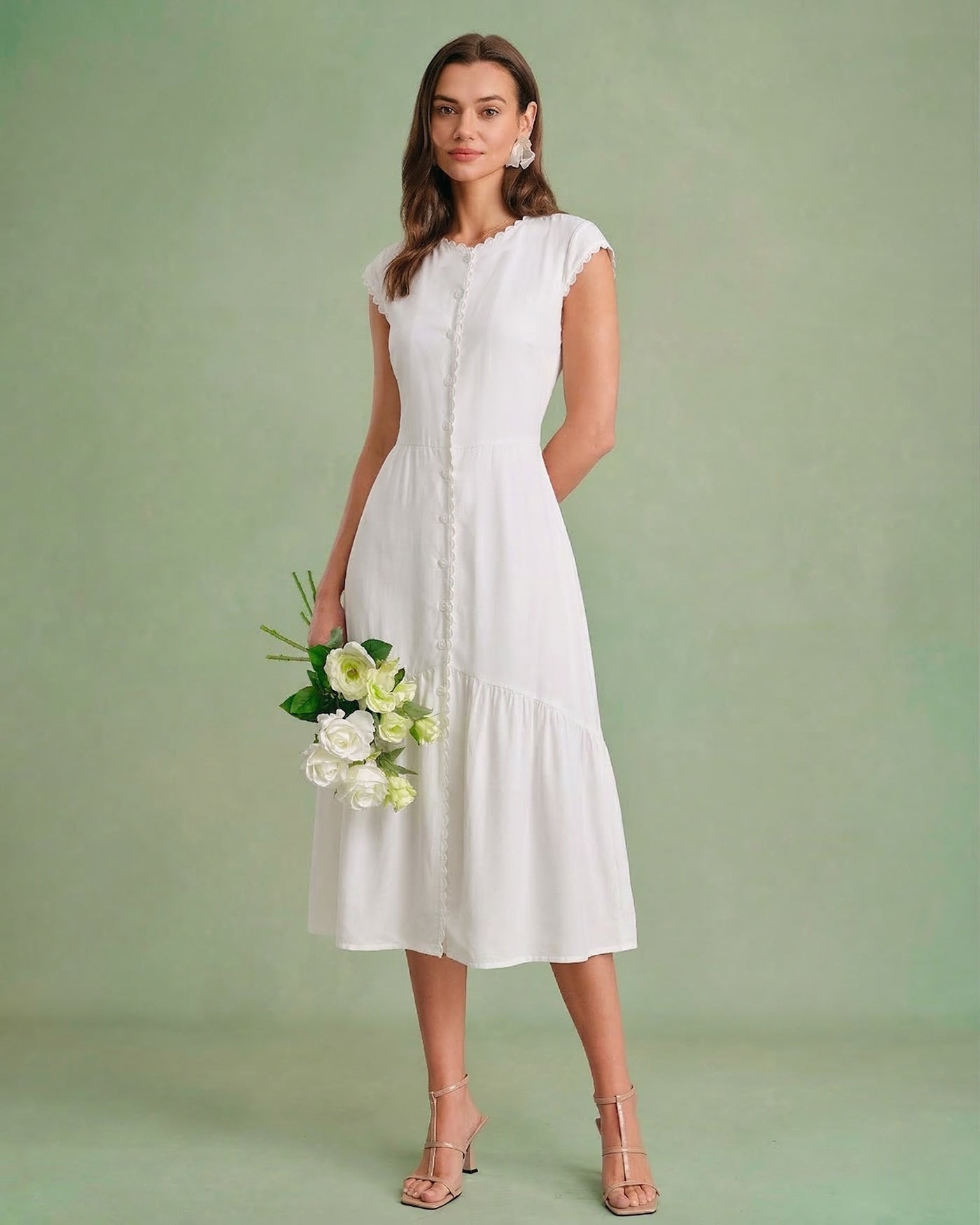 Her World Lapel Midi Dress