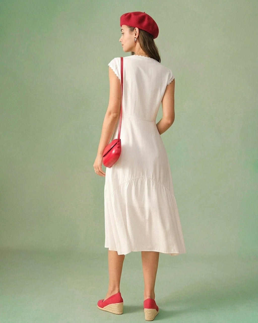 Her World Lapel Midi Dress