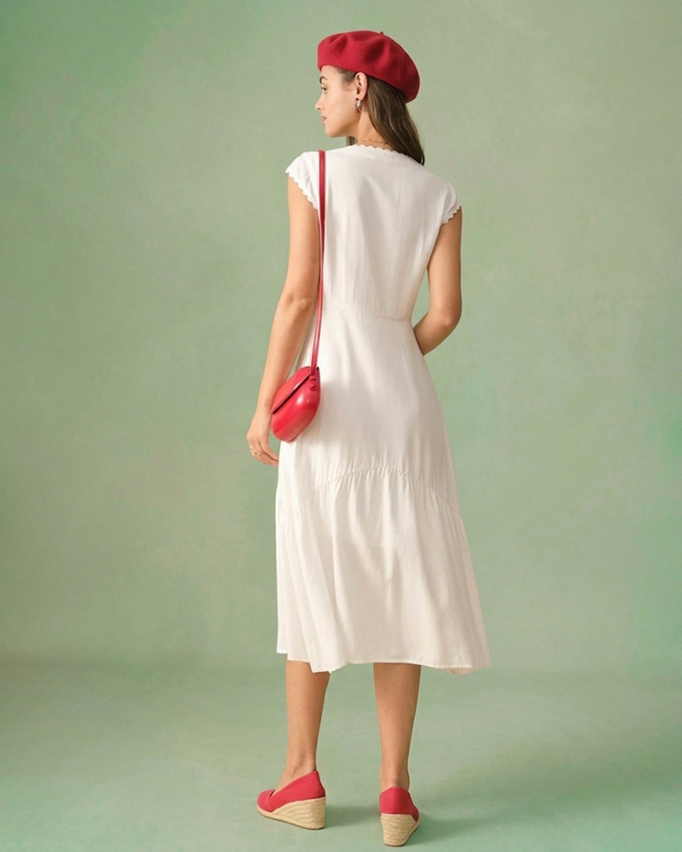 Her World Lapel Midi Dress