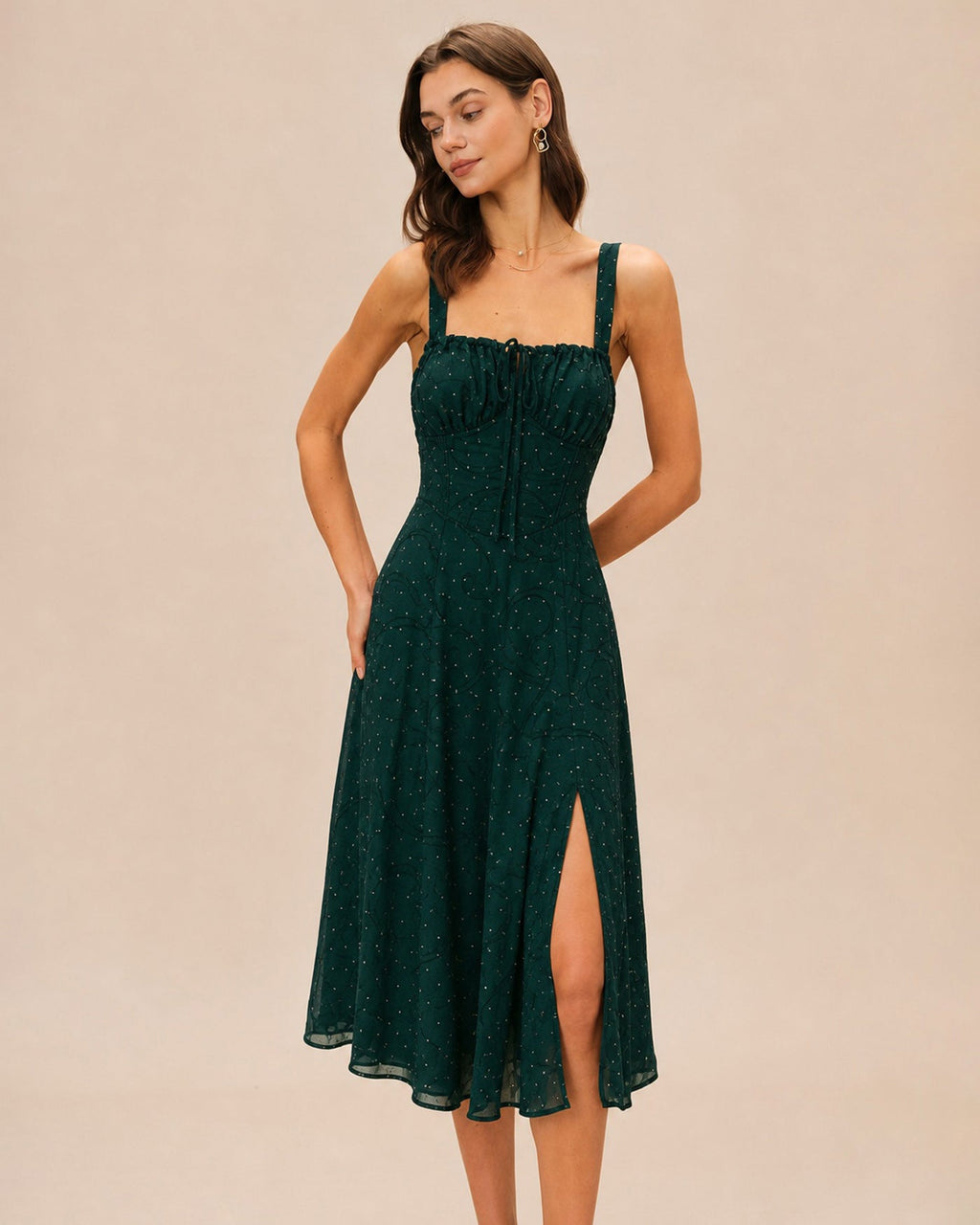 Jackie Midwest Slit Midi Dress