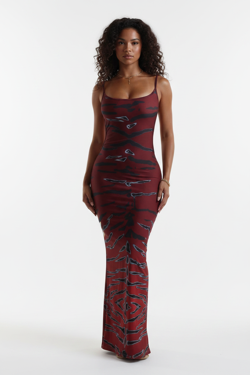 Tiger Print Maxi — Front