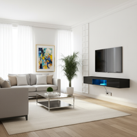 TV Stand - Matte Black Layout 5