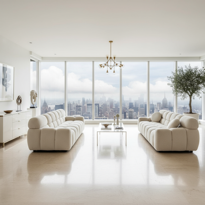 Two Sofas Facing Each Other