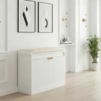 White Shoe Cabinet with Correct Cushion