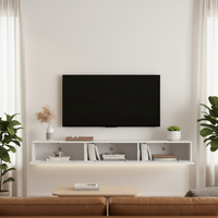 White TV Stand - Flat Wall