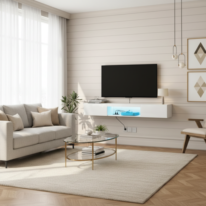 White TV Stand - Layout 3