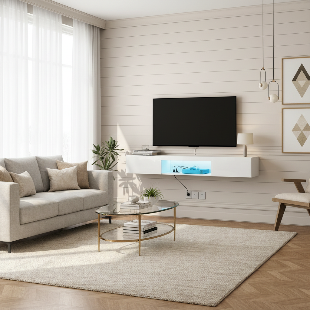 White TV Stand - Layout 3